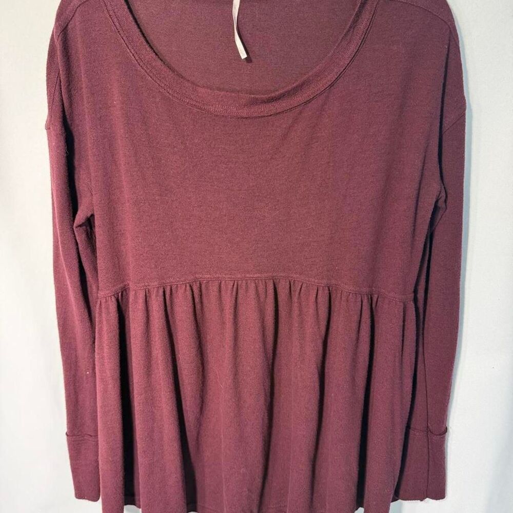 Free-people Women's Burgundy and Red Blouse